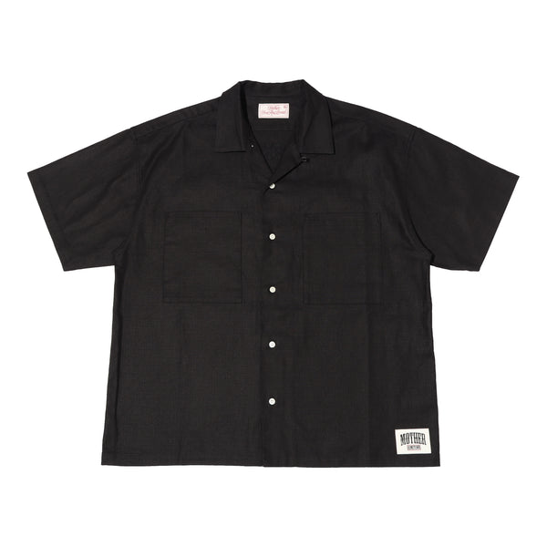 COTTON LINEN OPENCOLLAR SHIRT